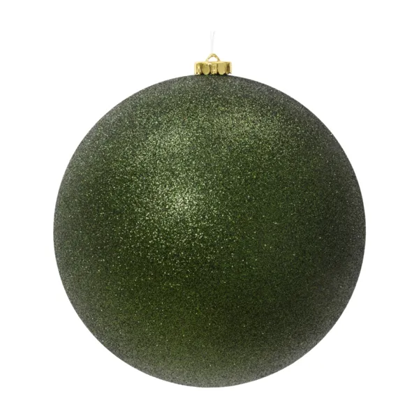 Pallina di natale (D140 mm) Aravis Verde abete glitterato