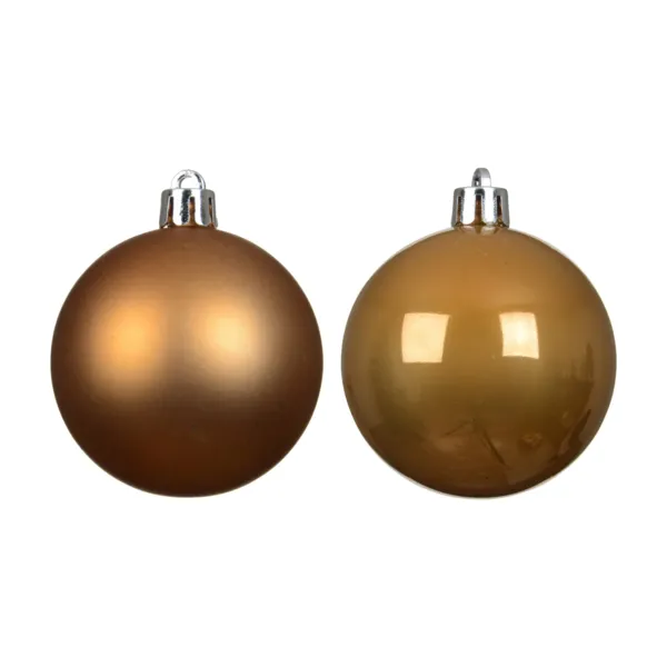 Set da 12 palline di natale (D60 mm) Aravis Caramello