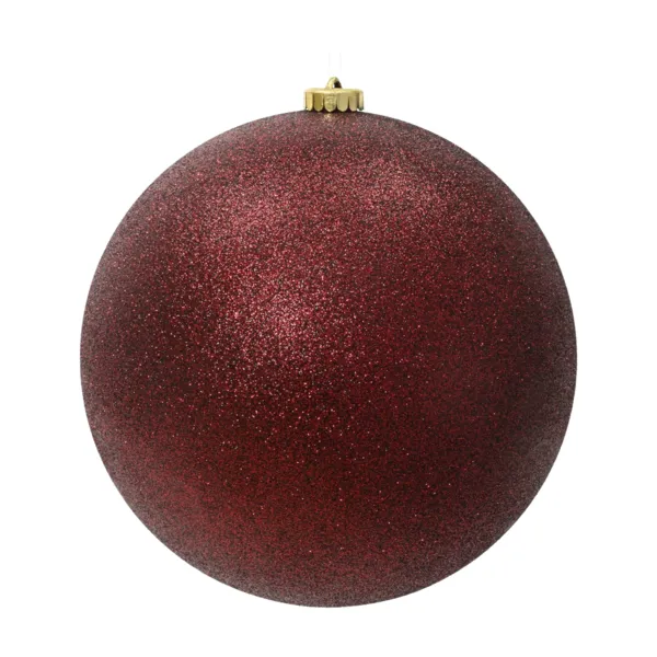 Bola de Navidad (D200 mm) Aravis Burdeos con purpurina