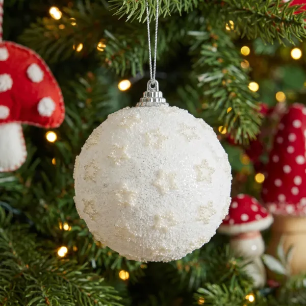 Set di 12 Palline di natale (D80 mm) Via Lattea Bianco