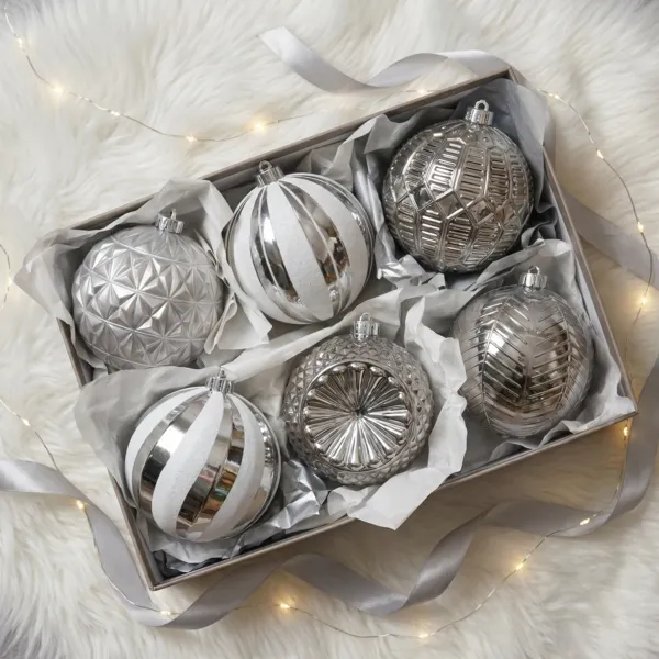 Set di 6 palline di natale (D150 mm) Imperiale Argento