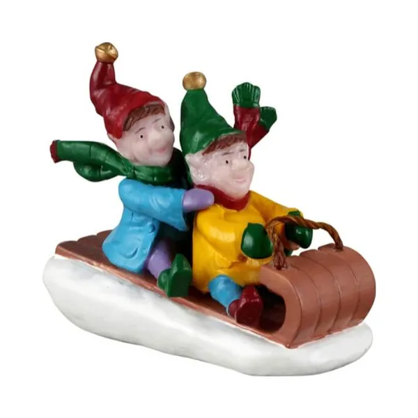 Lemax Figuren Kabouters op slee