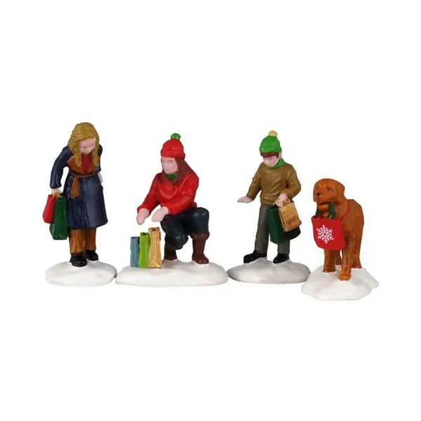 Lemax Figuren Klanten van de Kerstwinkels