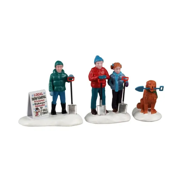 Lemax Figuren Buurt Sneeuwruimen