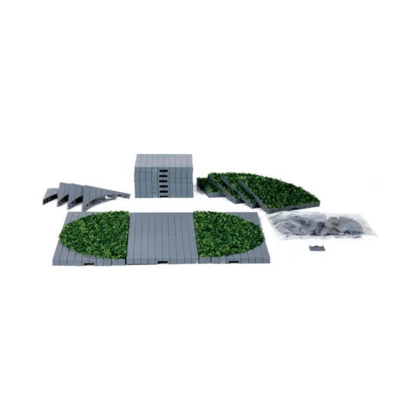Accesorios Lemax (31,5 x 31,5 cm) Lote de 24 Losas grises con c�sped redondo