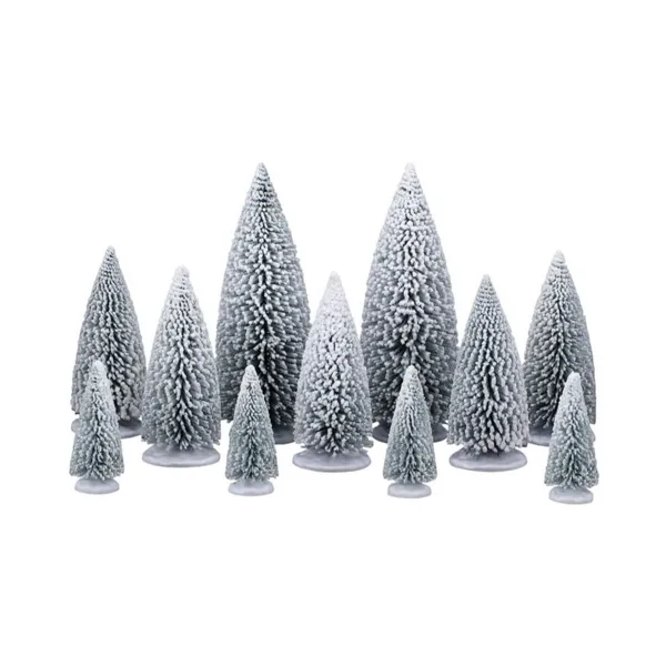 Accesorios Lemax Lote de 11 �rboles Blanco nevados