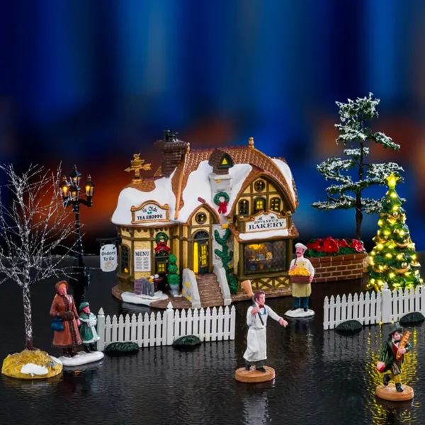 Lemax verlicht kerstdorp Compleet bakkerijset