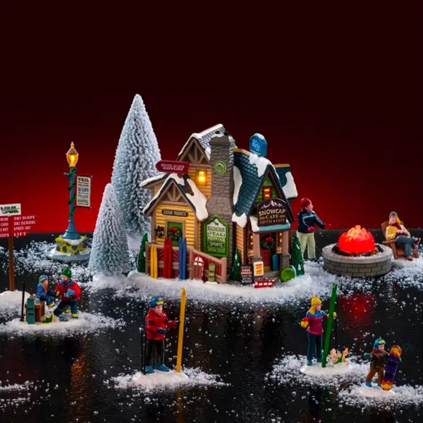 Lemax verlicht kerstdorp Compleet set Bergtop caf�