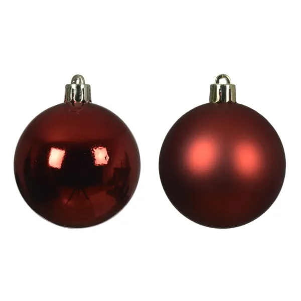 Lote de 30 bolas de Navidad surtidas Aravis Rojo
