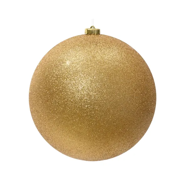Kerstbal (�250 mm) Aravis Goud met glitters