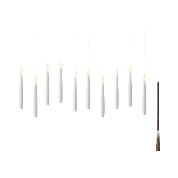 Set di 10 candele LED sospese a pile (H15 cm) Luci nell'aria Bianco caldo