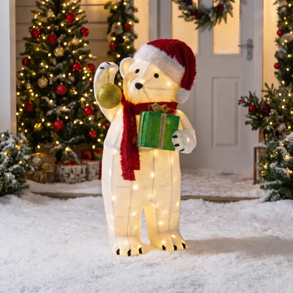 Orso luminoso 80 LED (H102 cm) Nestor Bianco caldo