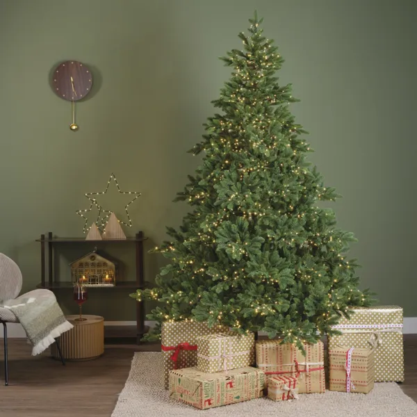 Kunstmatige verlichte kerstboom 3800 LED (H240 cm) Everis Groen