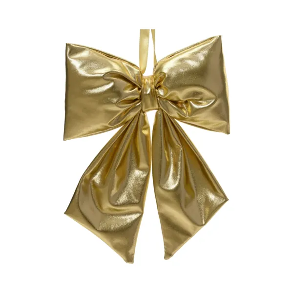 Grote kerststrik (H31 cm) Las Vegas glanzend goud