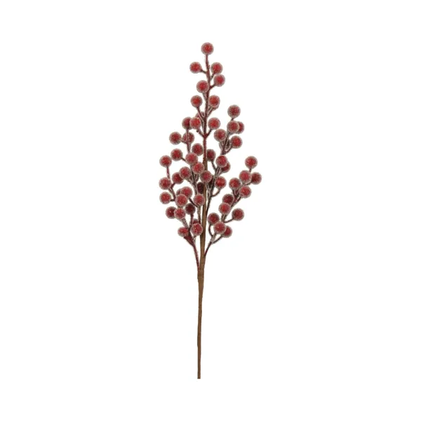 Branche de sapin (H50 cm) Baies sucrées Rouge