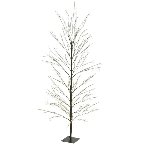 Albero luminoso 1350 LED (H150 cm) S�l�nis Nero e Bianco caldo