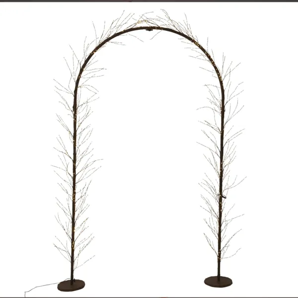 Buitenverlichte kerstboog met 1440 LED's (H230 cm) Hemels Warm Wit