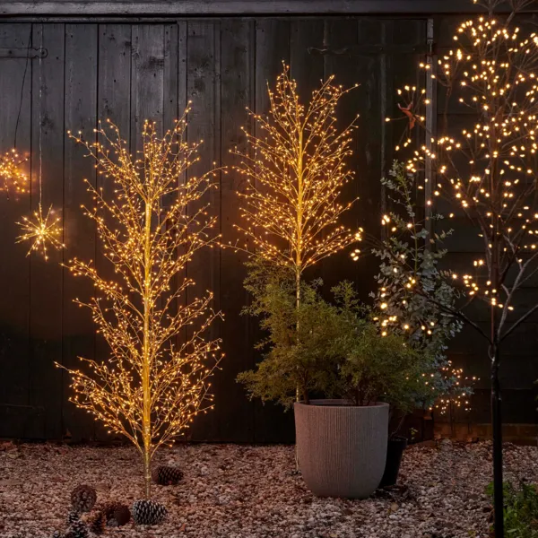 Albero luminoso 1350 LED (H150 cm) S�l�nis Oro e bianco caldo