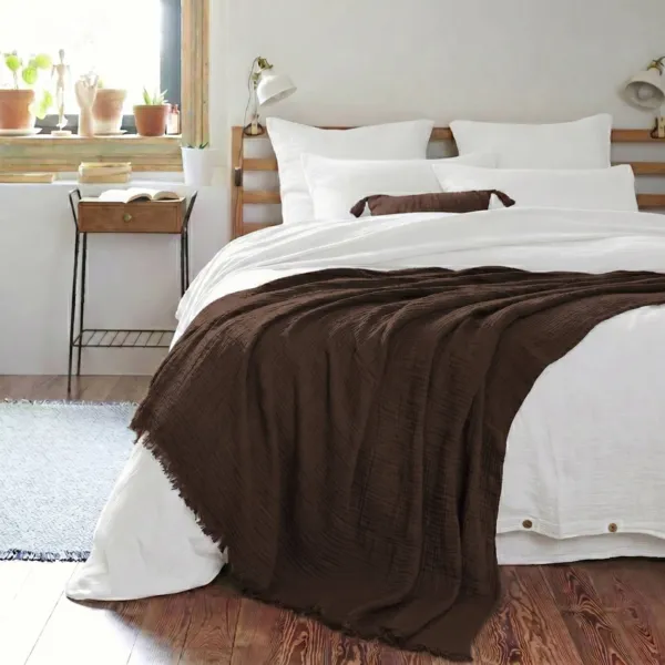 Baumwoll-Musselin Plaid (180 x 220 cm) Gaia Braun