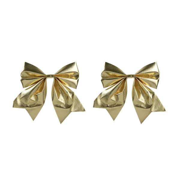 Set di 2 Fiocchi di Natale (H17 cm) Las Vegas Oro lucido