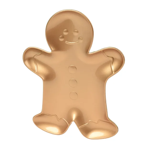 Dekorativer Teller (27 x 20 cm) Lebkuchen Glänzendes Gold