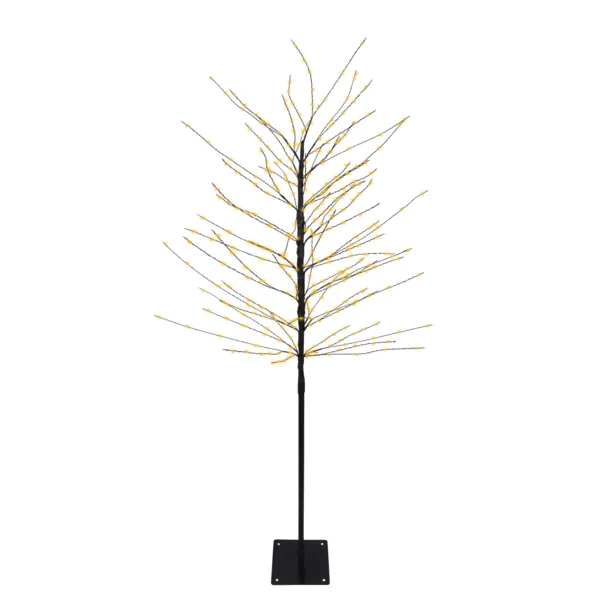 Albero luminoso 360 LED (H180 cm) Cedro Nero e bianco caldo