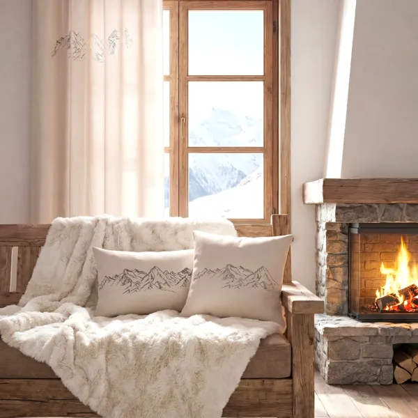 Tenda effetto lana (140 x 240 cm) Charlaix Ecru
