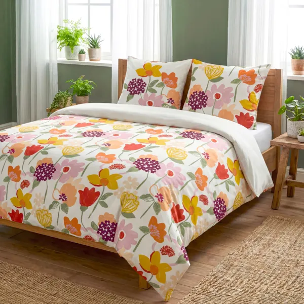 Copripiumino e due federe in cotone (240 x 220 cm) Alexia Multicolore