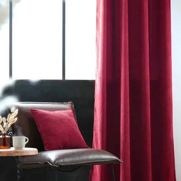 Tenda in velluto a coste (140 x 260 cm) Dandy Bordeaux