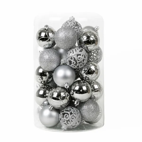 Set di 35 palline di Natale (D60 mm) Aravis Argento