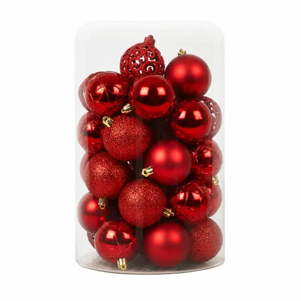 Set di 35 palline di Natale (D60 mm) Aravis mix Rosso
