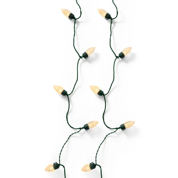 Catena luminosa 19,80 m 100 LED cavo verde Lampadine Vintage Bianco caldo