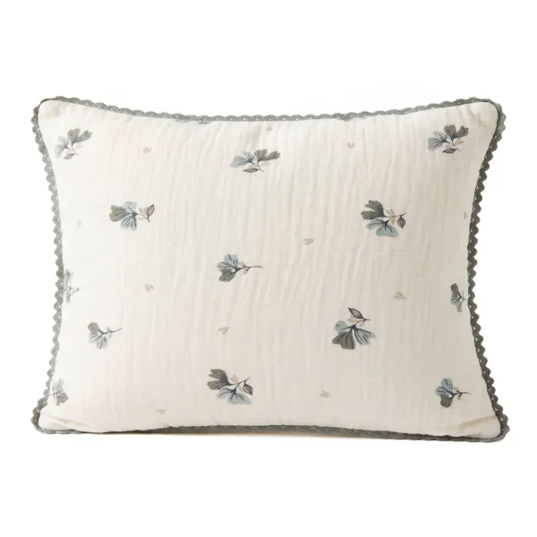 Coj�n rectangular de gasa de algod�n (40 x 60 cm) Ga�a astr�e Verde eucalipto