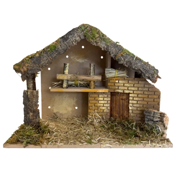 Cr�che de No�l vide et lumineuse (H21 cm) Sainte-C�line