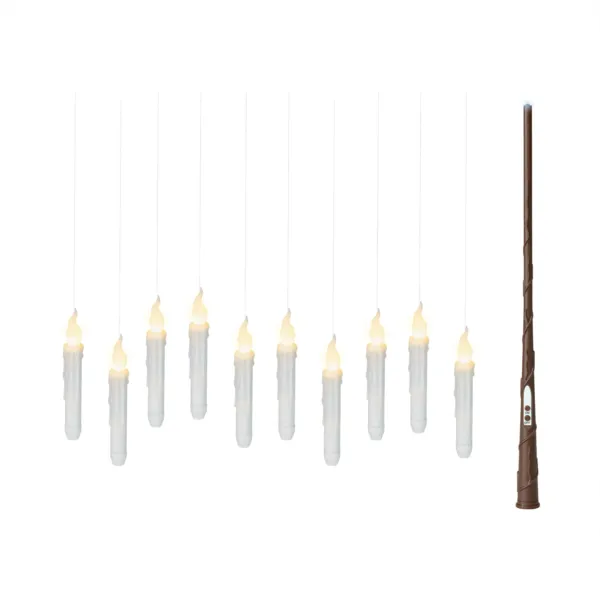 S�t med 10 LED batteridrevne h�ngende lys (H17 cm) Magi i luften Varm hvid