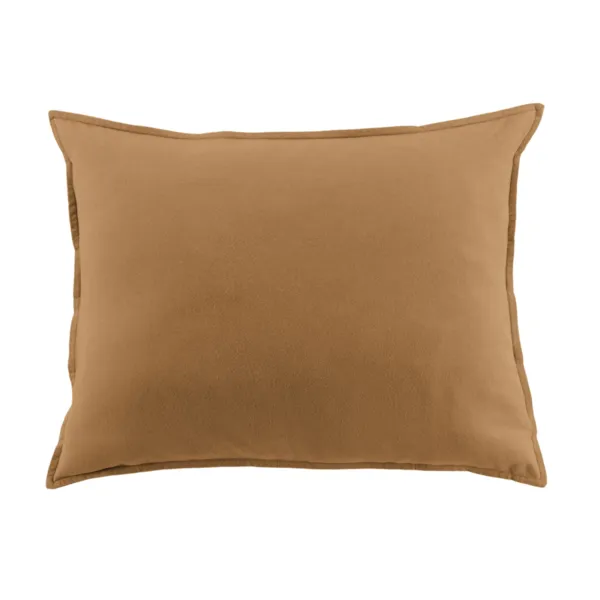 Rechteckiger Kissenbezug Baumwollflanell (50 x 70 cm) Nina Camel