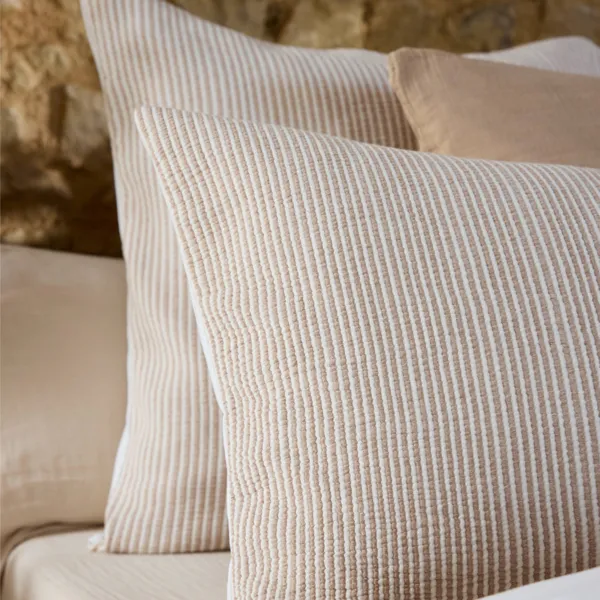 Federa quadrata in garza di cotone trapuntata (80 x 80 cm) Oria Corda