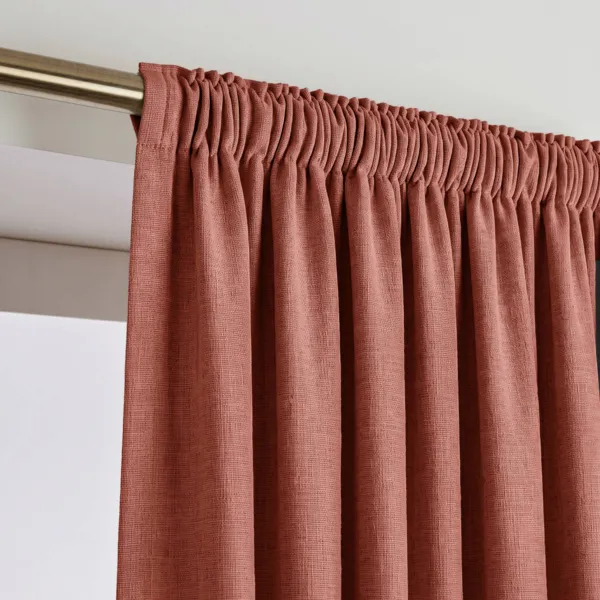 Tenda semi-oscurante Total Blackout passanti nascosti (180 x 260 cm) Ombra Terracotta