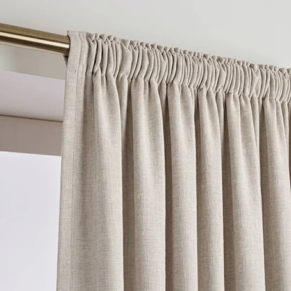 Cortina opaca Total Blackout con cinta fruncidora (140 x 240 cm) Ombra Beige arena