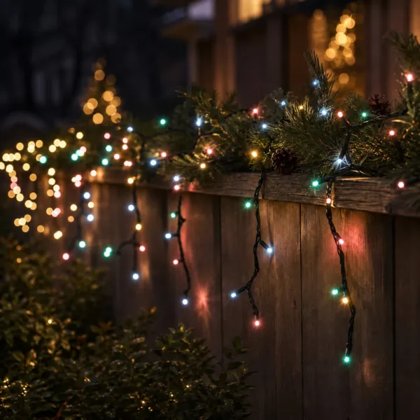 Guirlande lumineuse sans fil USB 4 m 160 LED c�ble noir Duracharge classic Multicolore