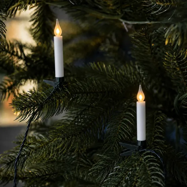 Lichterkette Deko (6 m) Authentische Kerzen Flamme Warmwei�