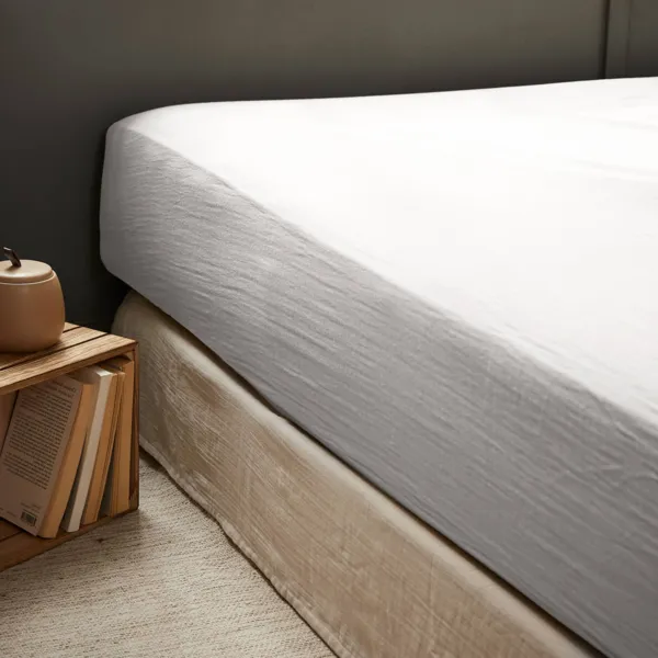 Lenzuolo sotto con angoli garza di cotone (120 x 190 cm) Ga�a Grigio nuvola
