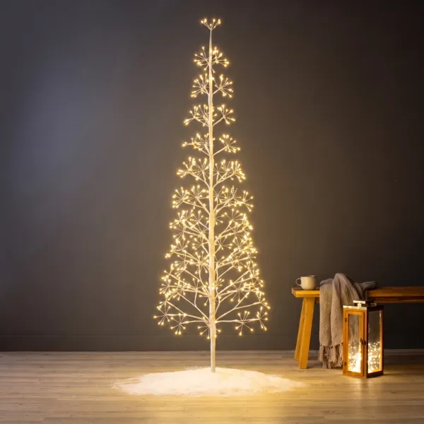 Albero luminoso 624 LED (H150 cm) Abete Polare Bianco caldo