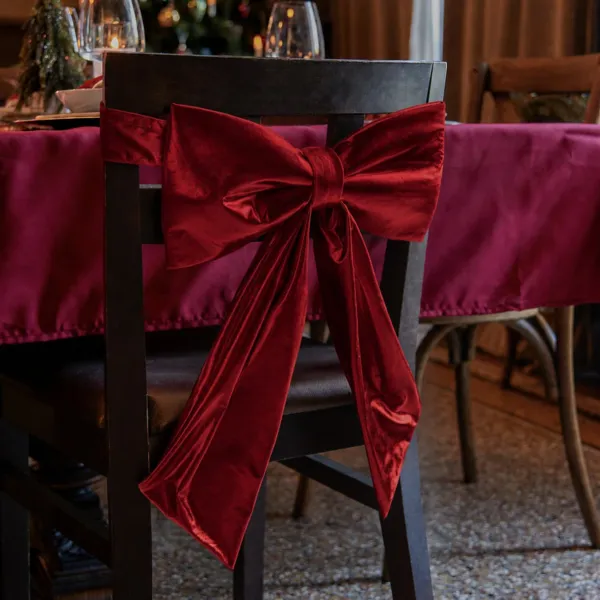 Lazo decorativo para silla (55 x 17 cm) Tradici�n Bordeaux