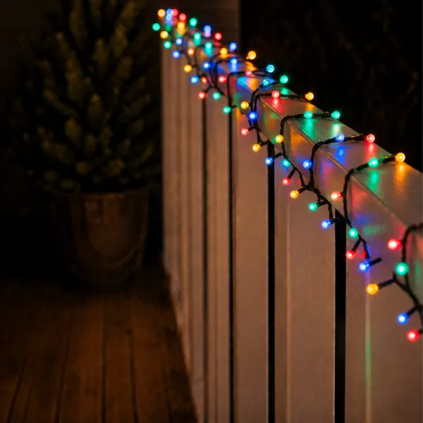 Guirlande lumineuse 16 m 750 LED c�ble noir Cerise Multicolore