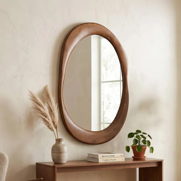 Miroir mural bois (50 x 78 cm) Clart� Naturel