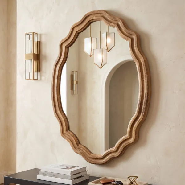 Miroir mural bois (61 x 86 cm) Epure Marron