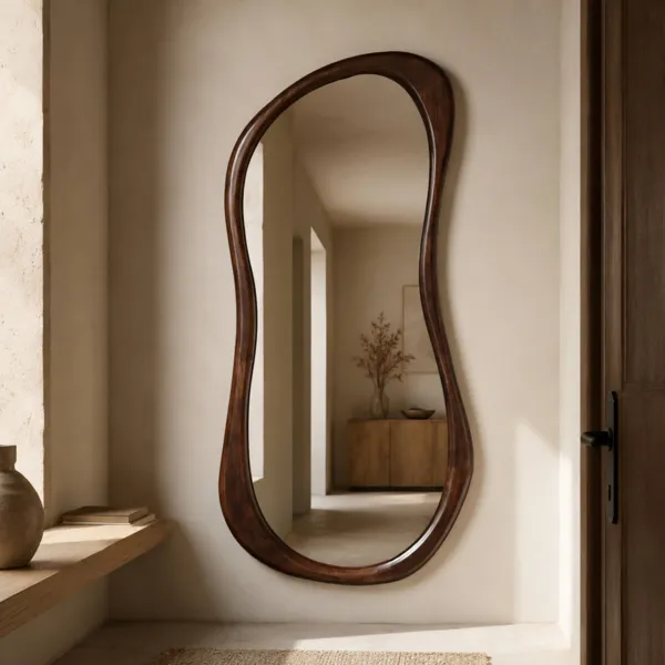 Specchio da parete rettangolare (60 x 120 cm) Oura Naturale