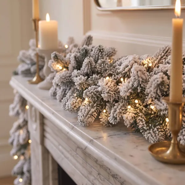 Lichtsnoer voor kerstboom (180 cm - D25) Annapurna Sneeuwgroen en warm wit