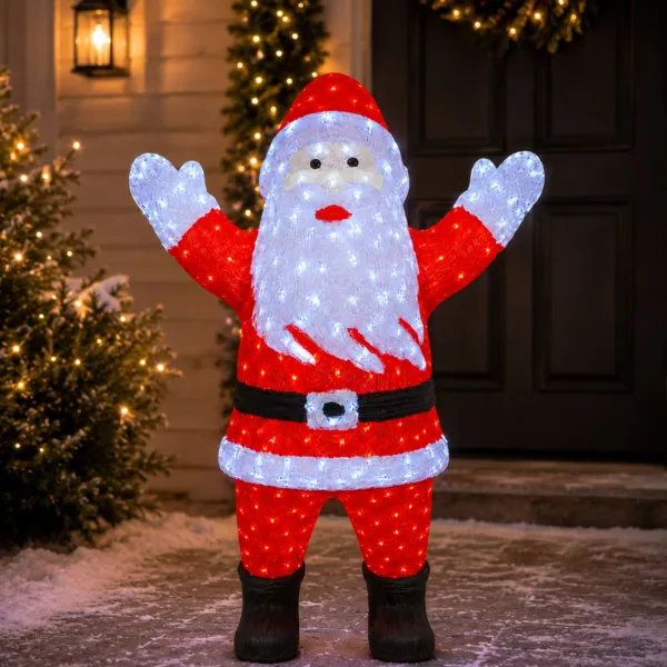 Père Noël lumineux 400 LED (H120 cm) Aster Blanc froid
